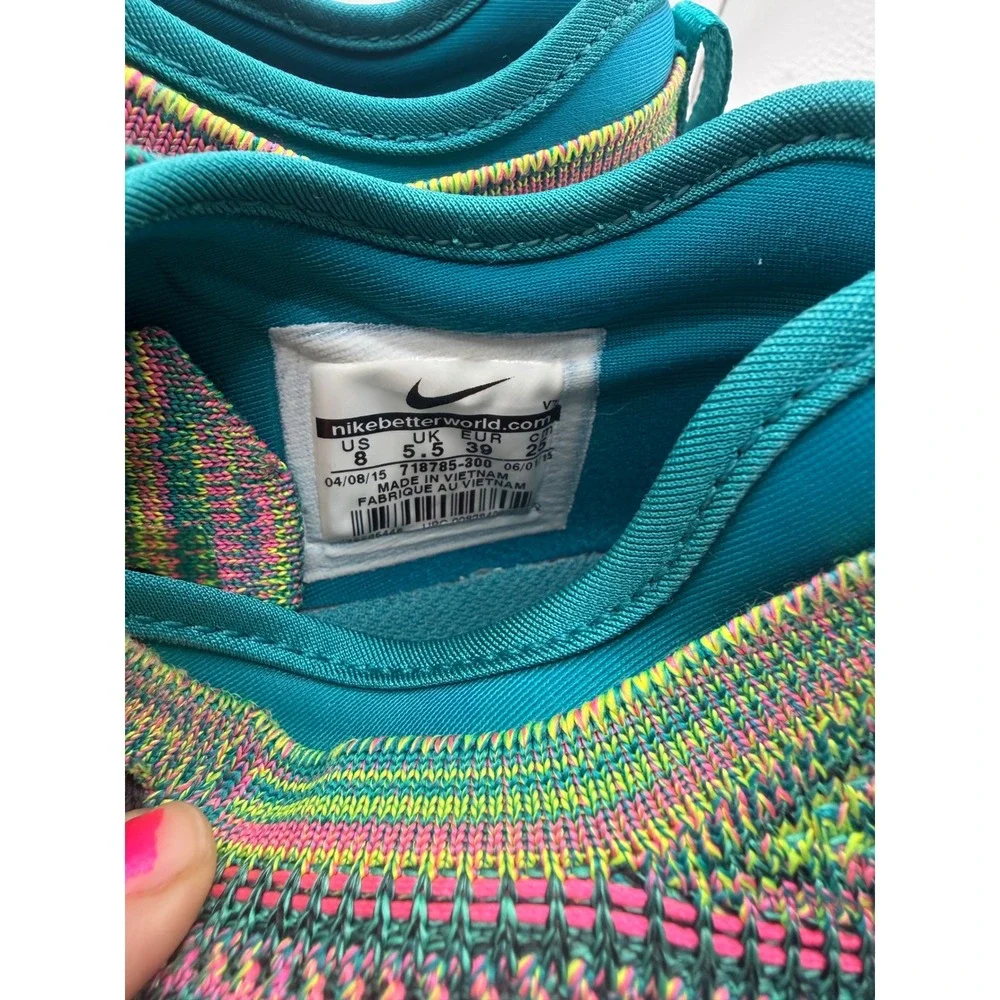 Nike Free 4.0‎ Flyknit Multicolor Womens Running Shoes 718785-300 Size 8